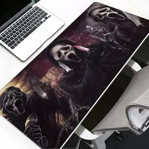 Happy Halloween Terrifying Ghost Large Gaming Mouse Pad, Mousepad, Mouse Pad for Laptop, Washable Rubber, Non-Slip, Multi-Size, Ideal for Home Office, Great Gift, Computer Desk Pad