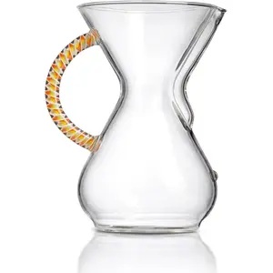 Chemex Pour-Over Glass Coffeemaker Twisted Glass Handle Series 6-Cup Citrus Exclusive Packaging Borosilicate Glass Pots Tea