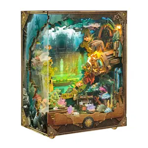 DIY 3D Wooden Bookshelf Model Kit, Handmade Craft Decoration, Wood Design, Perfect Gift for Birthdays & Holidays, No Batteries Required