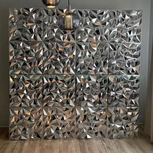 8.2Ft*8.2Ft 25PCs PVC 3D Diamond Wall Panel