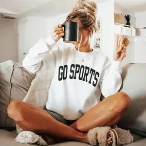 Go Sports Sweatshirt, Game Day Sweatshirt, Preppy Varsity Sports Sweatshirt, Game Day Vibes Crewneck, Sunday Football Sweatshirt, Football Mom Crewneck
