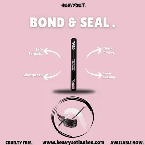 HEAVYSET Cluster Lash BOND & SEAL for Sensitive Eyes Waterproof Gentle