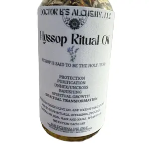 Doctor B’s Alchemy LLC- Oil Hyssop Ritual Mix-Protection, Purification, Unhex/Uncross, Holy Herb, Spiritual Growth, Spiritual Transformation 1oz