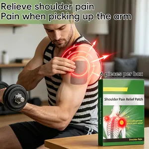 Shoulder Pain Relief Patch, 6 Patches, Natural Herbal Shoulder Muscle Pain Relief Sticker for Frozen Shoulder, Stiffness & Soreness