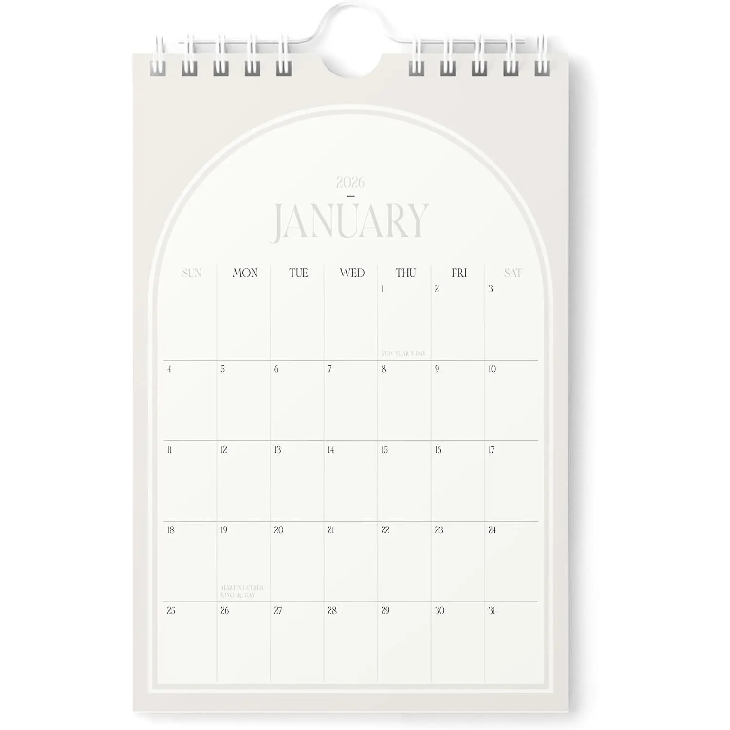Small Wall Calendar 2026-2027 - Vertical 6x9 inch January 2026 to June 2027 - Small, Versatile, and Easy Planning with the Aesthetic Desk Monthly Calendar - Boho Beige 2.0