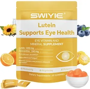 Premium Lutein & Zeaxanthin Gummies - Eye Health Supplement with Astaxanthin, Vitamin C, A, E- Blue Light Defense, Vision Support, Berry Flavor - 60 Healthcare Dietary Fitness Edible Gummies, -Eye Vitamin Andmineral Supplement