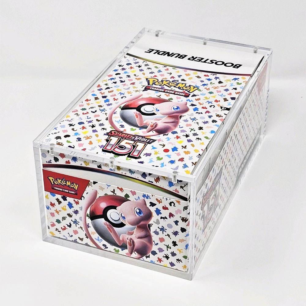 Acrylic Trainer Box Display Case Elite Trainer Cases Card Game Pokemon ETB Cases Magnetic Lid Portable Suitable for a variety of anime collections