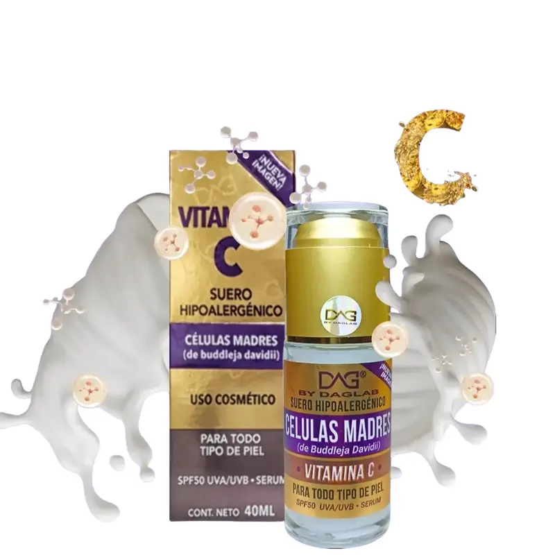 DAG By Daglab Vitamin C Daily Moisturizing Serum SPF50 Hyaluronic Acid Retinol Anti Aging Hydrating Repairing Facial Serum 40ml (BROWN)
