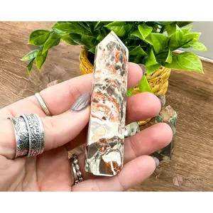 Natural Crystal Money Agate Obelisk Tower Point