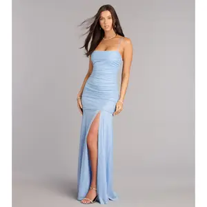 Klaire Glitter Slit Mermaid Formal Dress