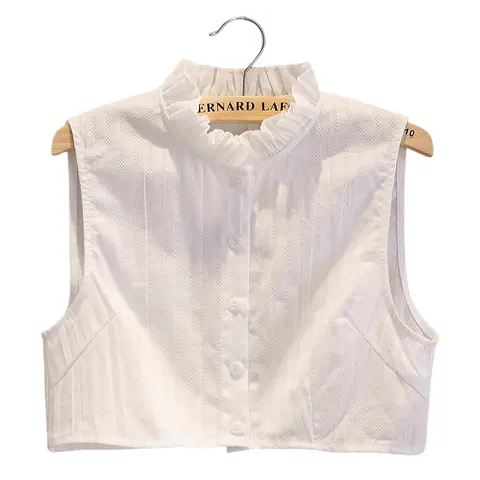 Women's Pure Cotton White Lace Stand-Up Mock Collar - Decorative Fake Collar for Formal Party, Graduation - Sizes M,L,XL,2XL - Suitable for Coats, Casual Daily Use