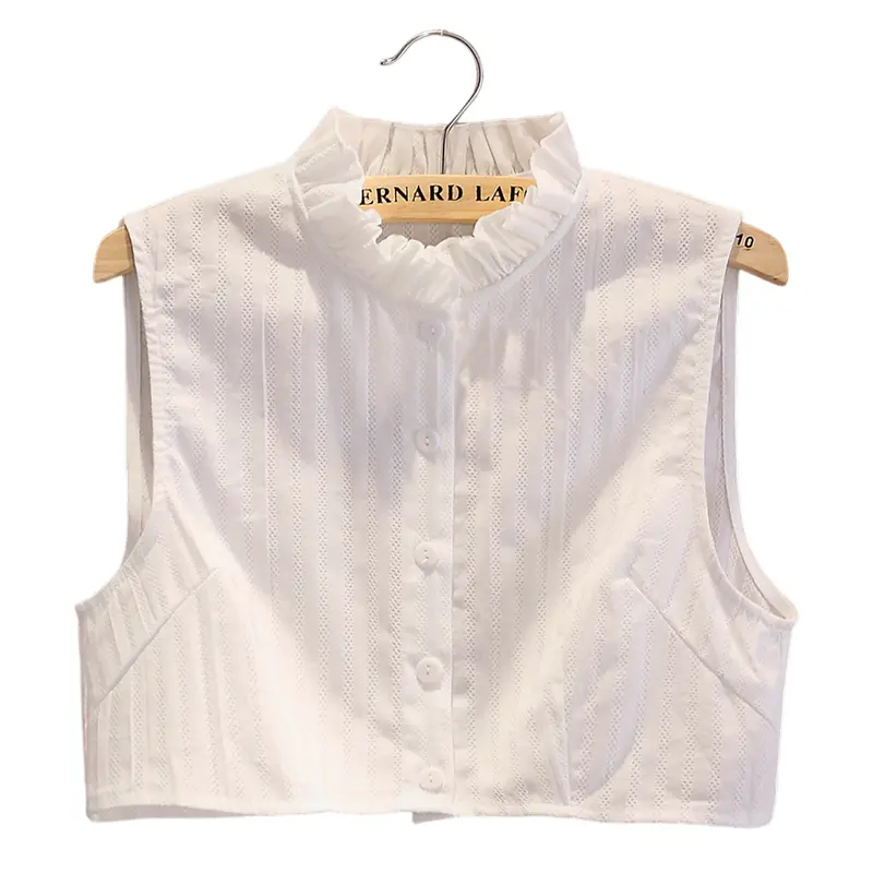 Women's Pure Cotton White Lace Stand-Up Mock Collar - Decorative Fake Collar for Formal Party, Graduation - Sizes M,L,XL,2XL - Suitable for Coats, Casual Daily Use