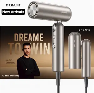 DREAME Pocket Pure High-Speed Hair Dryer, Lightweight Foldable Blow Dryer with 110,000 RPM Motor, Ionic Care, 5 Modes, Travel Bag, Quiet Fast Drying for Frizz-Free Hair