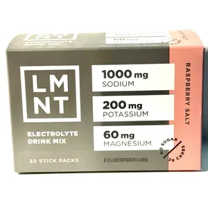 LMNT Electrolytes: 30-Pack Raspberry Salt | ZERO-Sugar | NEW | Keto