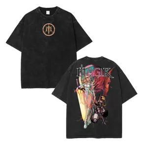 Magik X Men Soulsword Demon Realm Graphic Heavyweight Oversized Vintage Washed T Shirt Streetwear