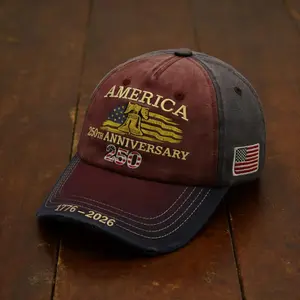 USA 250th Anniversary Patriotic Cap 🇺🇸 Vintage Adjustable - Perfect for Independence Day & Gift for Patriots