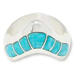 Mine Finds by Jay King Sterling Silver Sonoran Blue Turquoise Inlay Ring