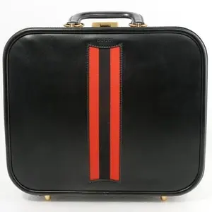 Pre-owned GUCCI Leather travel bags Black Duffle with Removable Folder Compartment