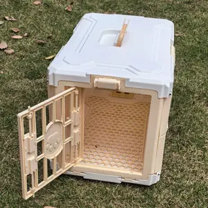 Foldable Pet Carrier Box, Portable Travel Case for Cats, Teddy, Pomeranian, Small Dogs, Three Colors Available, Not Suitable for Large Pets