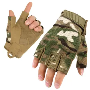 Non-slip Touch Screen Thin Camouflage Half-finger Gloves Men's Spring and Summer Outdoor Sports Riding Breathable Tactical Gloves Equipment