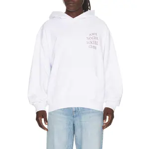 Anti Social Social Club Rhinestone Mind Games Hoodie in White & Pink