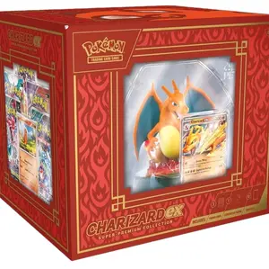 Pokemon Charizard ex Super Premium Collection - 1 Promo Card, 2 Cards, 1 Figure, 10 Booster Packs & A Code Card - Brand New Factory Sealed