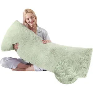 Large Memory   Pillow with Removable Long Firm 20x54  Pillow Cases for Bed Green  Custom  Pillows Snuggles Pillows  Machine Washable