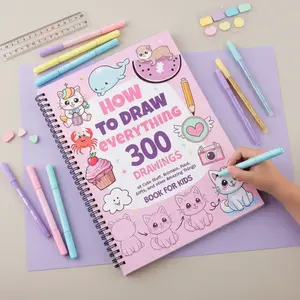 How to Draw Anything for Painting Enthusiasts, Coloring Book with 300 Cute Step-by-Step Simple Drawings of Adorable Things, Animals, Food & Gifts