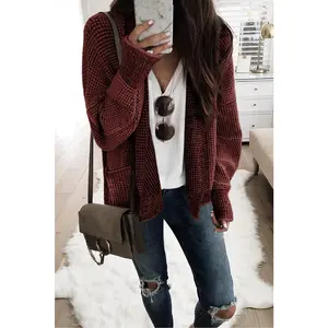 Chunky Waffle Knit Cardigan