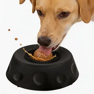 Boredom Buster! Suction Cup Slow Feeder Dog Bowl - Interactive Licking Mat with Built-in Treat Ball for Anxiety Relief & Mental Stimulation, No-Spill,#Summervibes,PetLovers