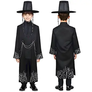 Viral boy demon hunter costume | Complete role-playing set with robe and hat | Halloween, concert performance costumeGift