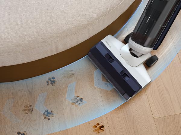 Tineco iFLOOR 5 Breeze Complete Wet Dry Vacuum Floor Washer One-Step Cleaning for Hard Floors Edge Clean Auto Self-Cleaning Lightweight Cordless Design Blue - Household Appliances