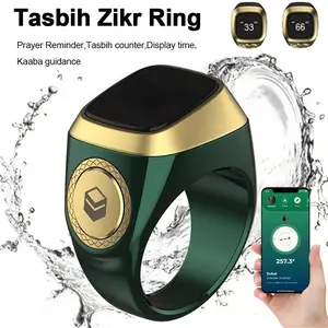 Tally Counter for Muslims Ring Digital Prayer Time Vibration Reminder Waterproof