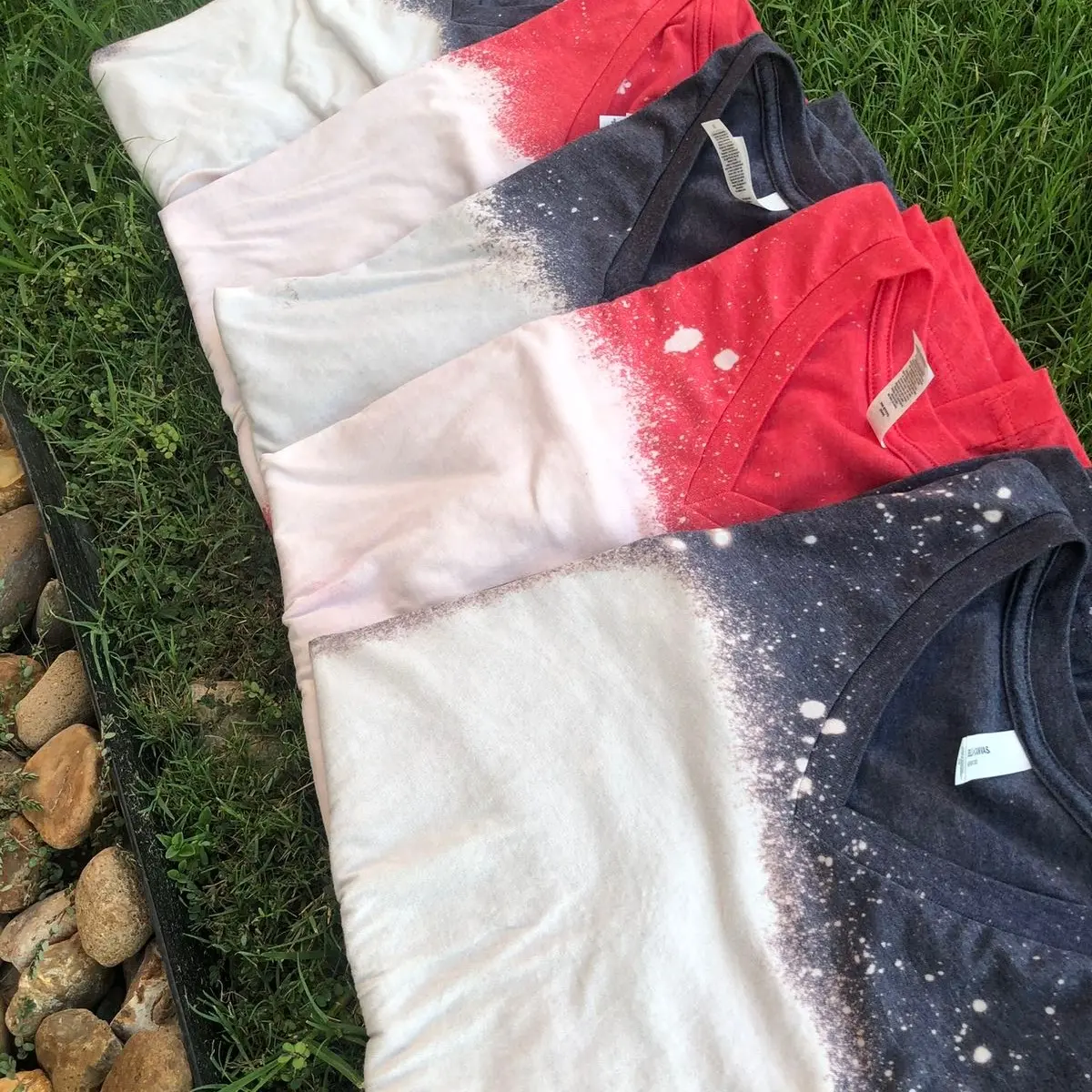 Bleached Blanks Crew Neck and  V-Neck