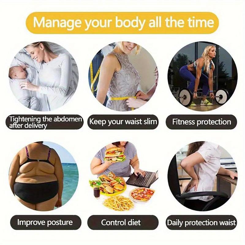 Women's High-Quality Waist Trainer Belt - Breathable Nylon Tummy Control Postpartum Recovery & Weight Loss Body Shaper with Adjustable Straps, Sweat-Resistant for Home Office Outdoor Wear, Perfect Birthday Christmas Gift (Black) Highwaist Girdle Corset