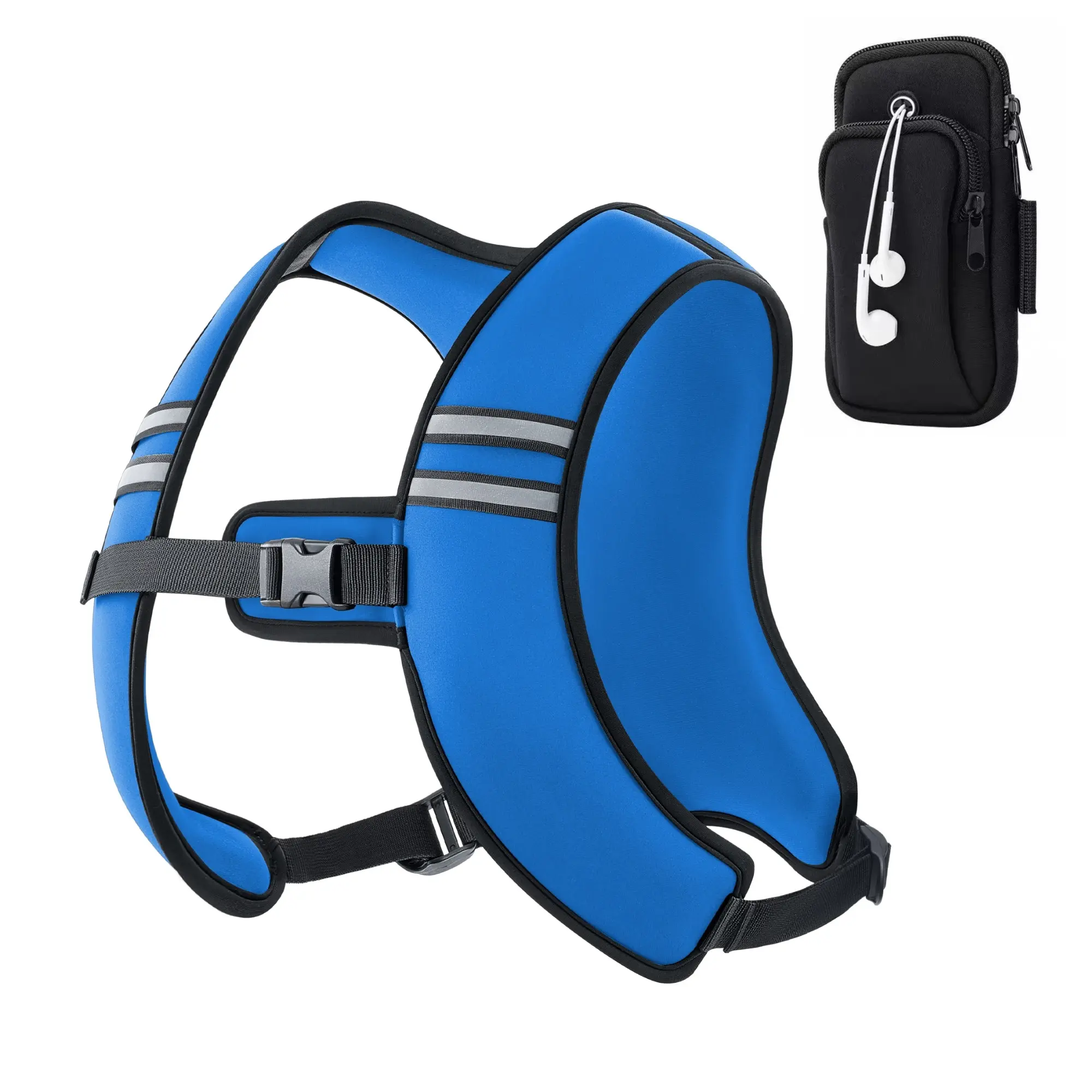 Light Blue Vest & Phone Pouch