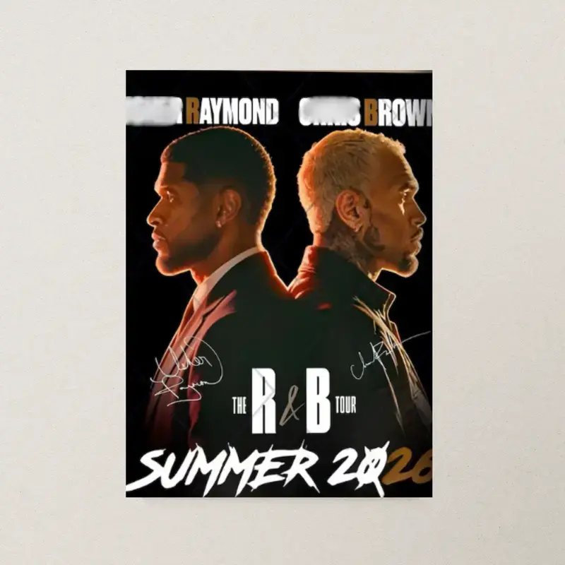 Raymond & Brown Poster, The R&B Tour 2026 Print, RnB Music Wall Art, Hip Hop Singer Poster, Concert Tour Decor, Fan Gift