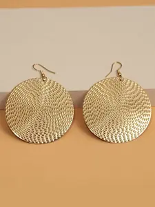 Round earrings with shiny concave pot surface, fashion design, gently drop for women, Fashion jewelry gift