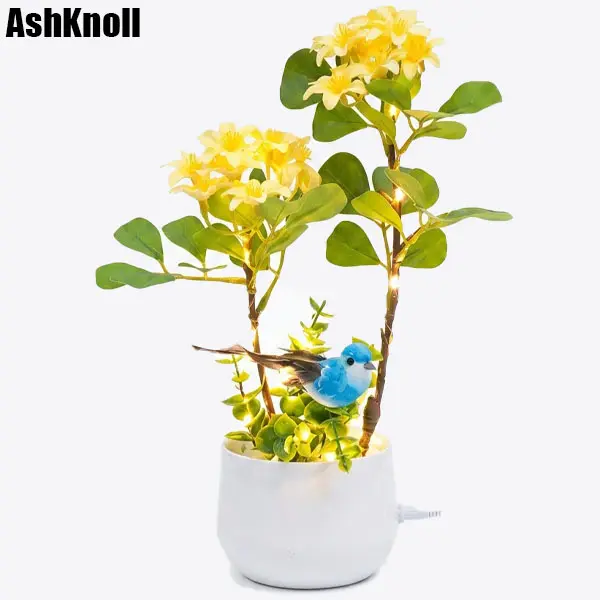 【AshKnoll】Kingfisher Bird Shape USB Night Lamp - Compact, Dust-Resistant, Faux Finish, Nature Theme Indoor Decorative Light for Living Room Shelf, Bedroom, Housewarming Gift