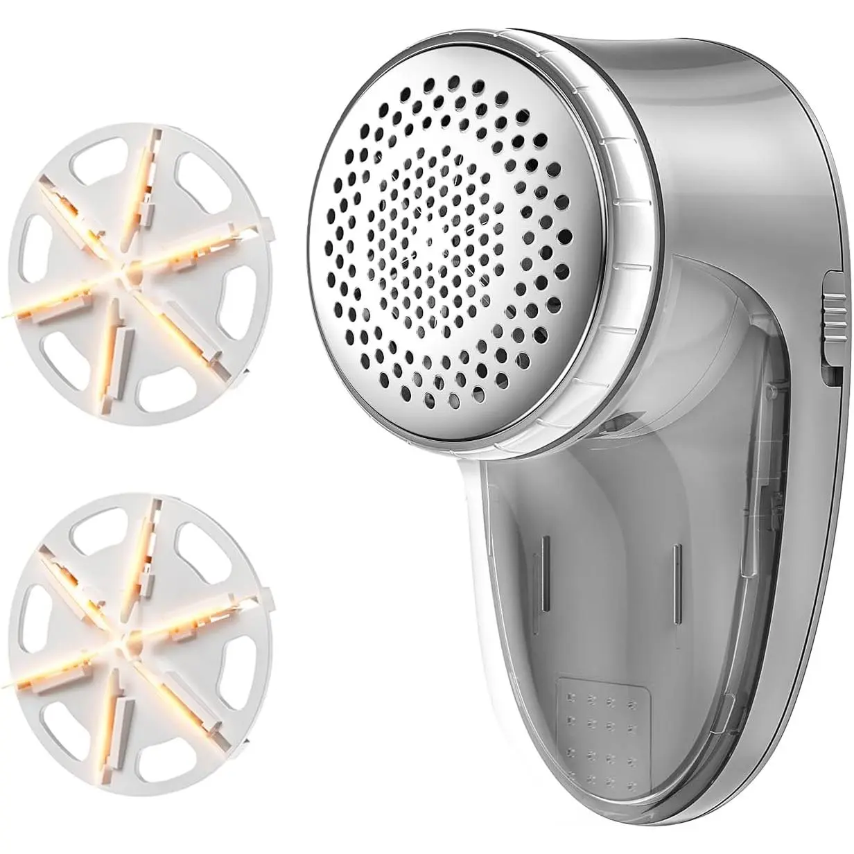 Fabric Shaver Lint Remover, Sweater Shaver with Replaceable Stainless Steel 6-Leaf , Fabric Defuzzer for Clothes Fuzz, Lint Balls -  Operated
