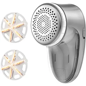 Fabric Shaver Lint Remover, Sweater Shaver with Replaceable Stainless Steel 6-Leaf , Fabric Defuzzer for Clothes Fuzz, Lint Balls -  Operated