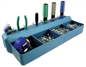 212 MAIN 4-Bin Impact-Proof Pegboard Tool & Parts Tray PT16, Hanging Tool Holder & Home Supplies Organizer