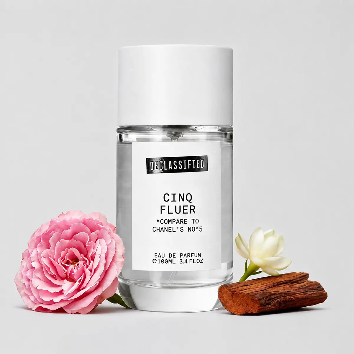 Declassified CINQ FLUER | Affordable Floral Aldehyde | Neroli, Jasmine,Ylang Ylang, May Rose & Orris  |100ml Women Eau de Parfum