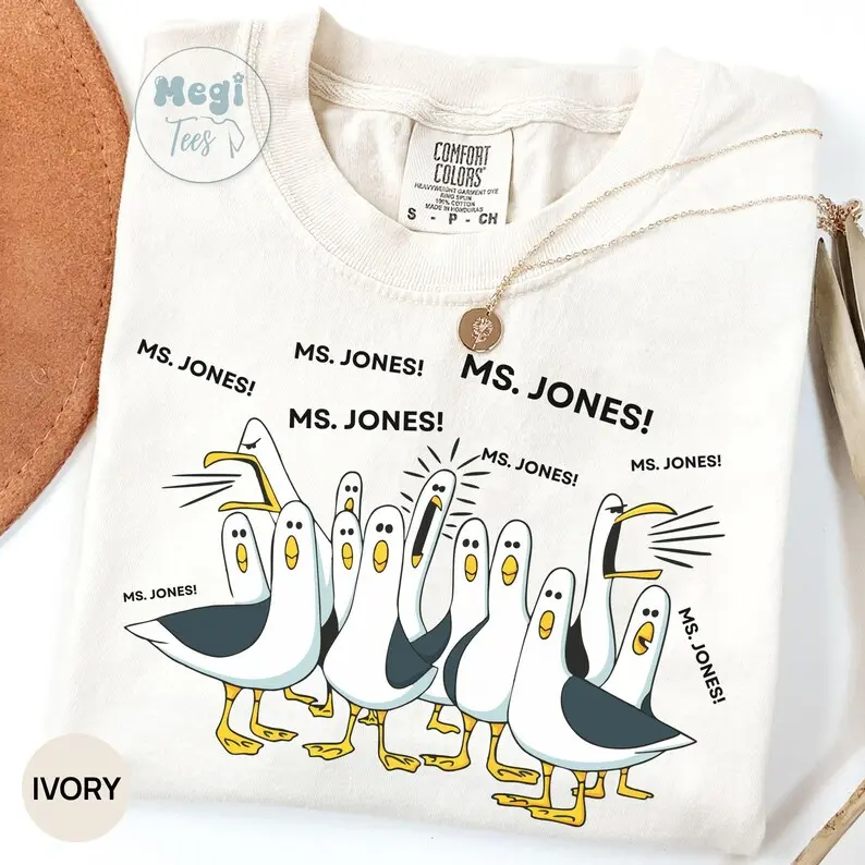 [PLS Note] Comfort Colors Custom Seagulls Teacher Shirt, Funny Teacher Tee, Teacher Appreciation Gift, Funny Personalized Teacher Nemo T-shirt