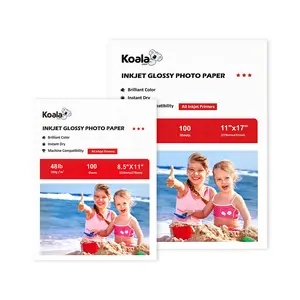 KOALA Glossy Inkjet Paper, 8.5x11 Inch and 11x17 Inch Sizes, 48lb (180gsm), Ideal for Daily Prints and DIY Projects (for Computers & Office Photo Printer Use)