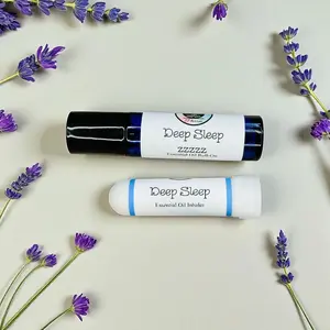 DEEP SLEEP ESSENTIAL OIL AND INHALER SET-Natural Sleep Aid, Insomnia Relief, Calming