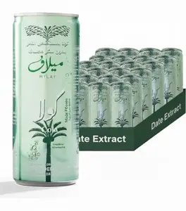 Milaf Date Cola 24 Pack - 8.1 fl oz | Sweet Carbonated Soda Soft Drink Made with Date Extract | Refreshing Non-Alcoholic Beverage | Ideal for Those Following Alcohol-Free Lifestyle Natural Sugar Flavor