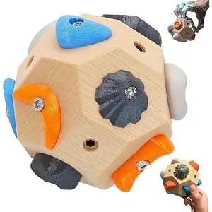 Mini Boulder Wall Finger Trainer Fun Fidget Toy for Climbers & Office Stress Relief Handcrafted Portable Climbing Cube with Detachable Holds for Custom Routes