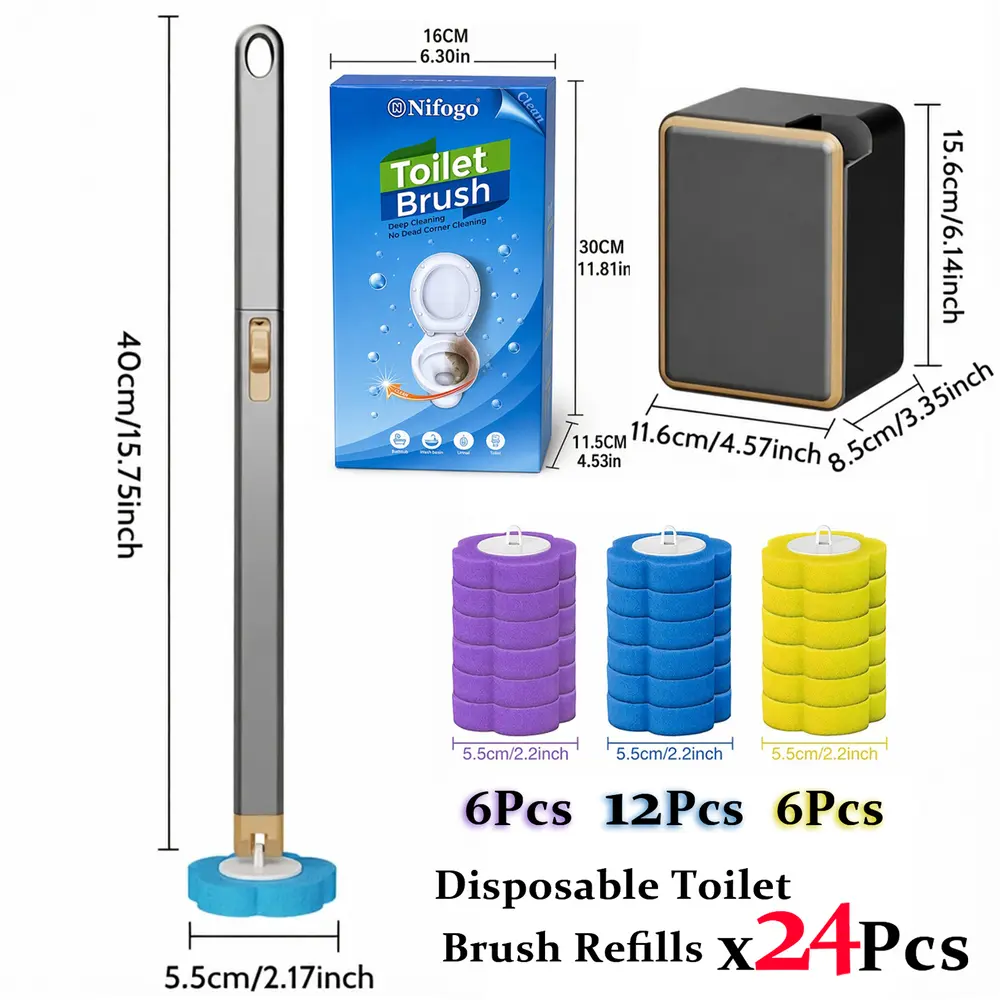 Toilet brush 03 +24 Refills(black)