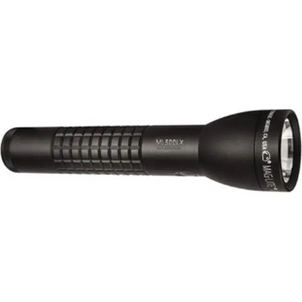 Maglite Tactical Flashlight - LED Bulb, 524 Lumens, Black Aluminum Body, 2 D Alkaline Batteries Not Included, Model ML300LX-S2CC6